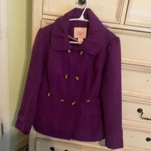 PINK ENVELOPE Magenta double breasted dress Coat girls/teen Size Large